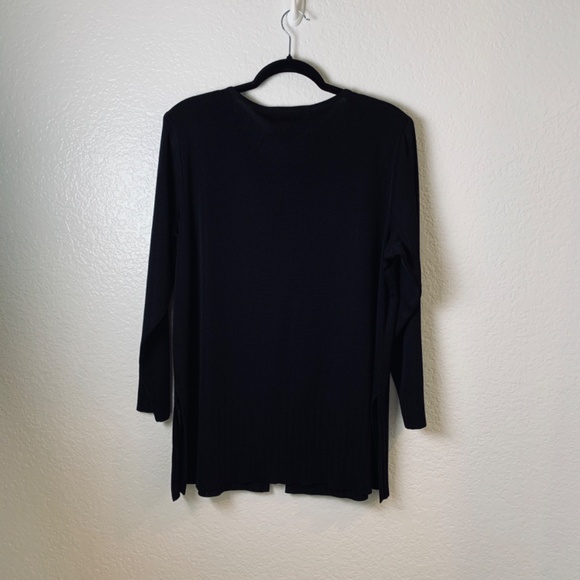 Exclusively Misook Woman Black Tunic Top 1X Classic Dressy Old Money Modest Work - Picture 10 of 14